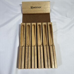 Wusthof In-Drawer Knife Organizer 11 Slot Storage Wood Block 7 1/2 X 16 3/4